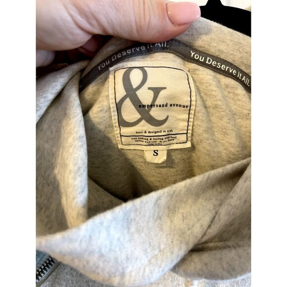 Ampersand Avenue Aztec Double Hooded Sweatshirt S Sweater Weather Green Oatmeal - Picture 7 of 9